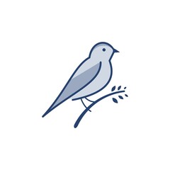 Blue Bird Logo Tree Branch