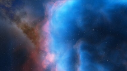 Universe filled with stars, nebula and galaxy
