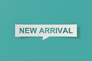 New arrival banner design. 3D rendering.
