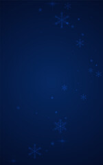 Fototapeta na wymiar Silver Confetti Vector Blue Background. Winter