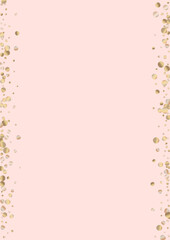 Gold Dot Transparent Pink Background. Bright