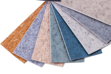 Layout with flooring samples