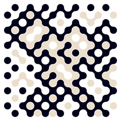 Multicolor truchet tiling connections illustration