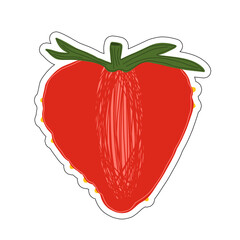 fresh fruit stickers with black boarder