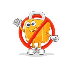 say no to padlock mascot. cartoon vector