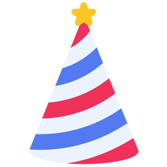 Fototapeta na wymiar Party hat icon, Fourth of July related vector