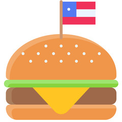 Hamburger icon,  Fourth of July related vector