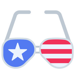Glasses icon,  Fourth of July related vector
