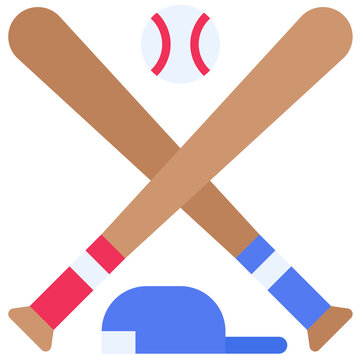 Baseball equipment icon,  Fourth of July related vector