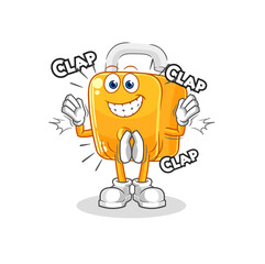 padlock applause illustration. character vector