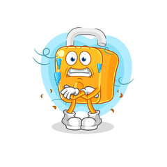 padlock cold illustration. character vector