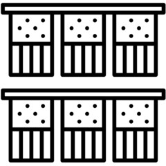 Party flags icon,  Fourth of July related vector