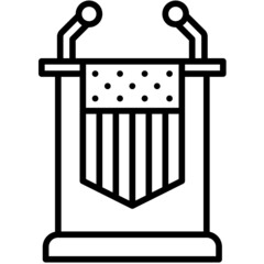 Lectern icon,  Fourth of July related vector