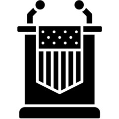 Lectern icon,  Fourth of July related vector