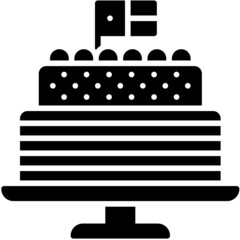 Cake icon,  Fourth of July related vector