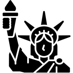 Statue of Liberty icon,  Fourth of July related vector