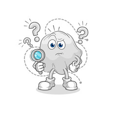 ghost searching illustration. character vector