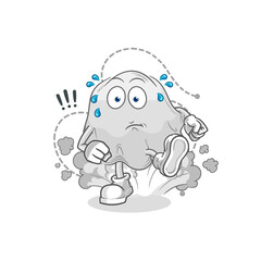 ghost running illustration. character vector