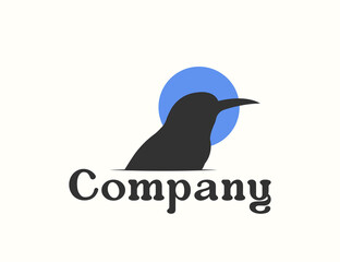 Simple bird logo design template