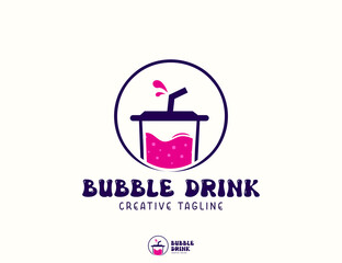 Bubble drink logo design