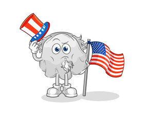 ghost uncle sam character. cartoon mascot vector