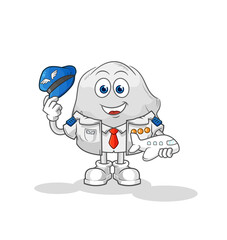 ghost pilot mascot. cartoon vector