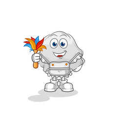 ghost maid mascot. cartoon vector