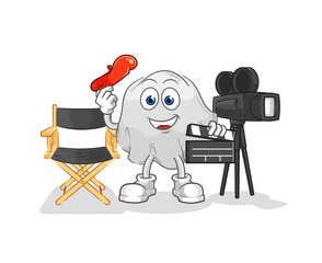 ghost director mascot. cartoon vector