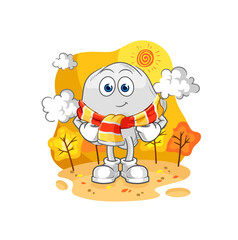 Obraz na płótnie Canvas ghost in the autumn. cartoon mascot vector