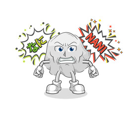 ghost anime angry vector. cartoon character