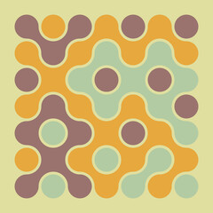 Multicolor truchet tiling connections illustration