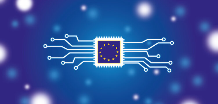 Chip mit dem Symbol f&uuml;r Europa (EU)