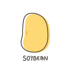 Soybean vector. Soybean on white background. free space for text.