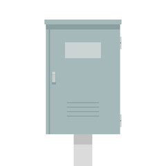 Electrical cabinet cartoon vector. free space for text. wallpaper. copy space.