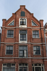 Fototapeta na wymiar Facades of houses in Groningen, The Netherlands.