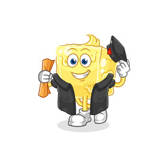 butter graduation vector. cartoon character