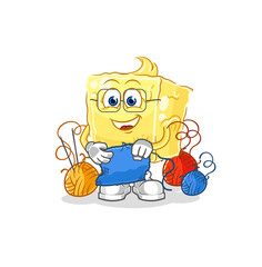 butter tailor mascot. cartoon vector