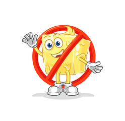 say no to butter mascot. cartoon vector