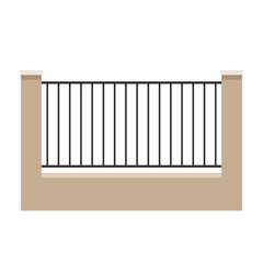 Railing vector. railing on white background. wallpaper. free space for text.