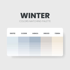 Winter tone colour schemes ideas.Color palettes are trends combinations and palette guides this year, a table color shades in RGB or  HEX. A color swatch for a spring fashion, home, or interior design