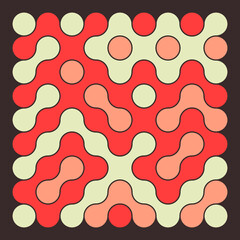 Multicolor truchet tiling connections illustration