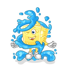 butter fresh with water mascot. cartoon vector