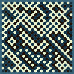 Multicolor truchet tiling connections illustration