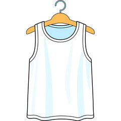 ハンガーに掛かったタンクトップのイラスト