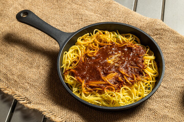 イタリアンパスタ　talian pasta made outdoors