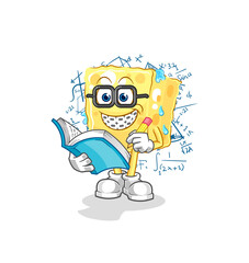 sponge geek cartoon. cartoon mascot vector