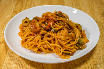 イタリアンパスタ　talian pasta made outdoors