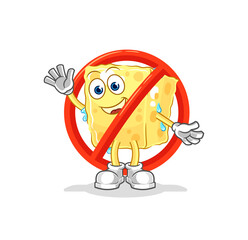 say no to sponge mascot. cartoon vector