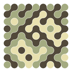 Multicolor truchet tiling connections illustration