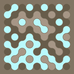 Multicolor truchet tiling connections illustration